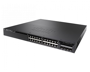 Коммутатор управляемый Cisco WS-C3650-24PD-S, 24*до 1000Mbit/s, 2*SFP, 2*SFP+, 4096Mb, 2048Mb