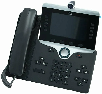 Телефон IP Cisco CP-8845-K9 (LCD, цветной 5", 5лин., 10/100/1000 Mbps, PoE, Спикерфон, RJ45, RJ-9)