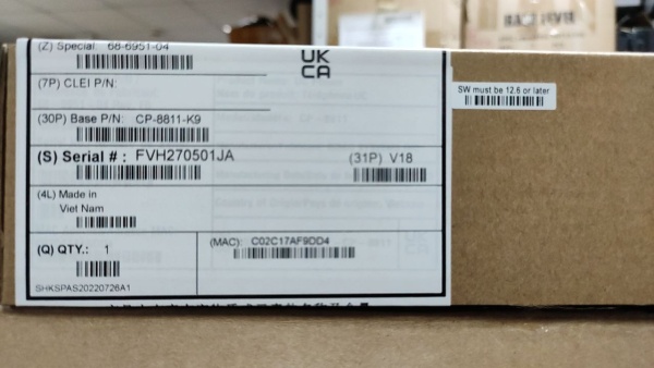 Телефон IP Cisco CP-8811-K9